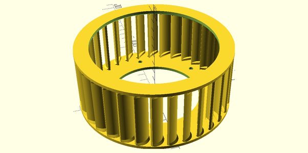 3D printed engine cooling fan