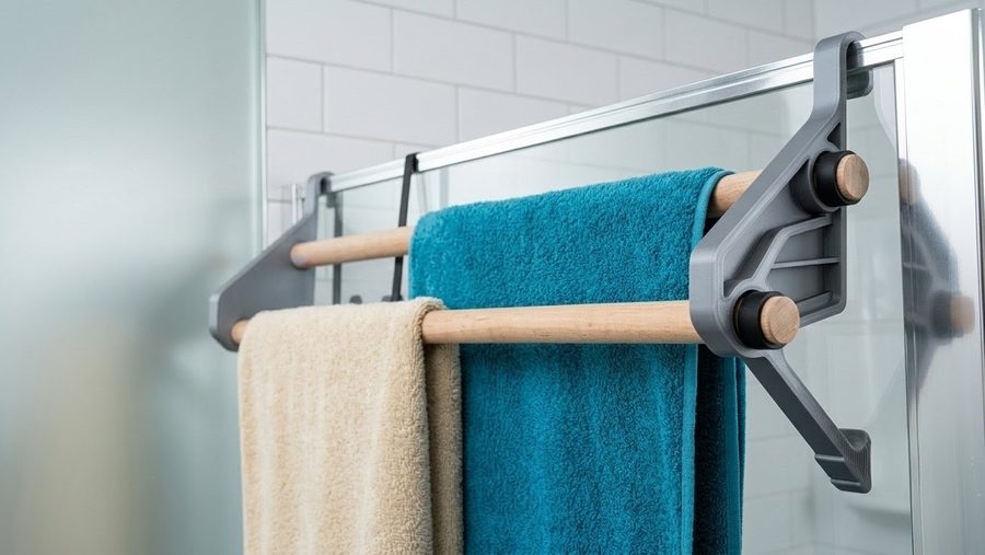 Adjustable Over-the-Door Towel Rail Kit